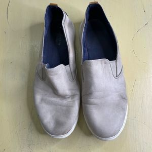 Cole Haan Womens Sz 9.5 B W05580 Tan Slip On Boat Nubuck Leather Sneakers